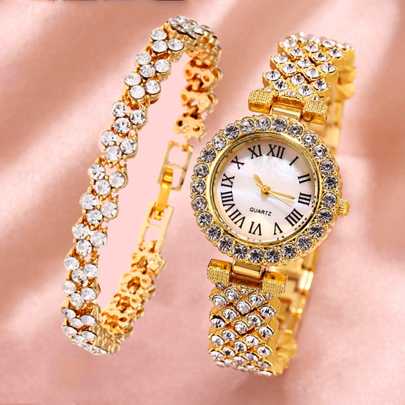 Women's Roman Diamond-Encrusted Watch