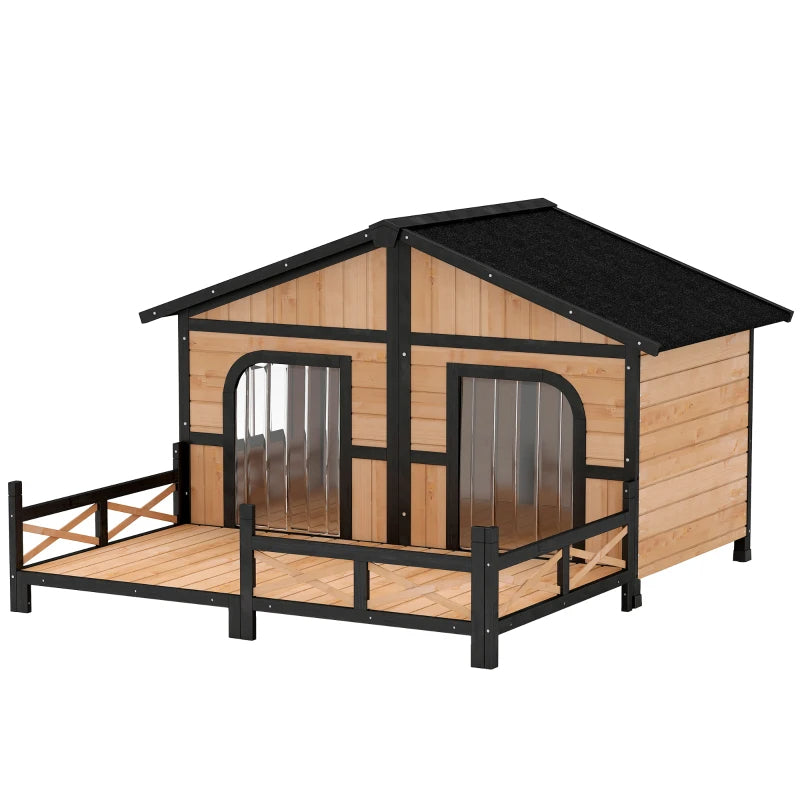 Dog House Outdoor, Wooden Dog Kennel Weatherproof With Porch, Openable Roof, Multiple Packages Shipped. Please Pay Attention To The Dimensions And Weight In The Details.