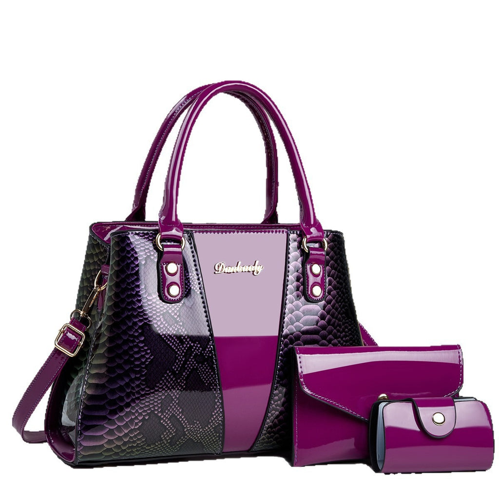 Snakeskin Pattern Large Tote Handbag