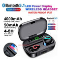 Bluetooth 5.1 Headset TWS Wireless Earphones Mini Earbuds Stereo Headphones IPX7