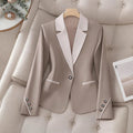 Women's Contrast Button Formal Blazer