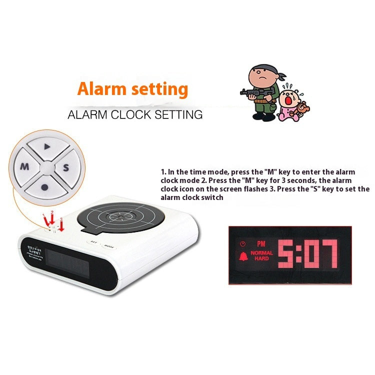 Laser Gun Alarm Clock – Fun Digital Desk Clock for Kids