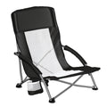 Portable Folding Camping Chair, With Storage Pockets And Backpack, Mesh-ventilated Chair Back