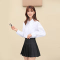 Korean Plaid High Waist Korean Pleated Skirt