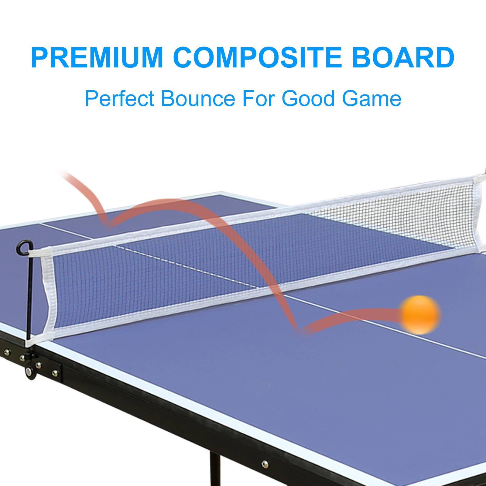 Tennis Table Portable Ping Pong Table Set With Net And 2 Ping Pong Paddles
