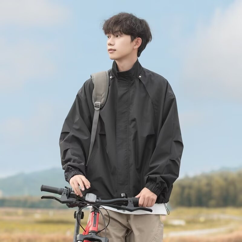 American-style Retro Loose-fit Casual Springautumn Windproof And Waterproof Shell Jacket