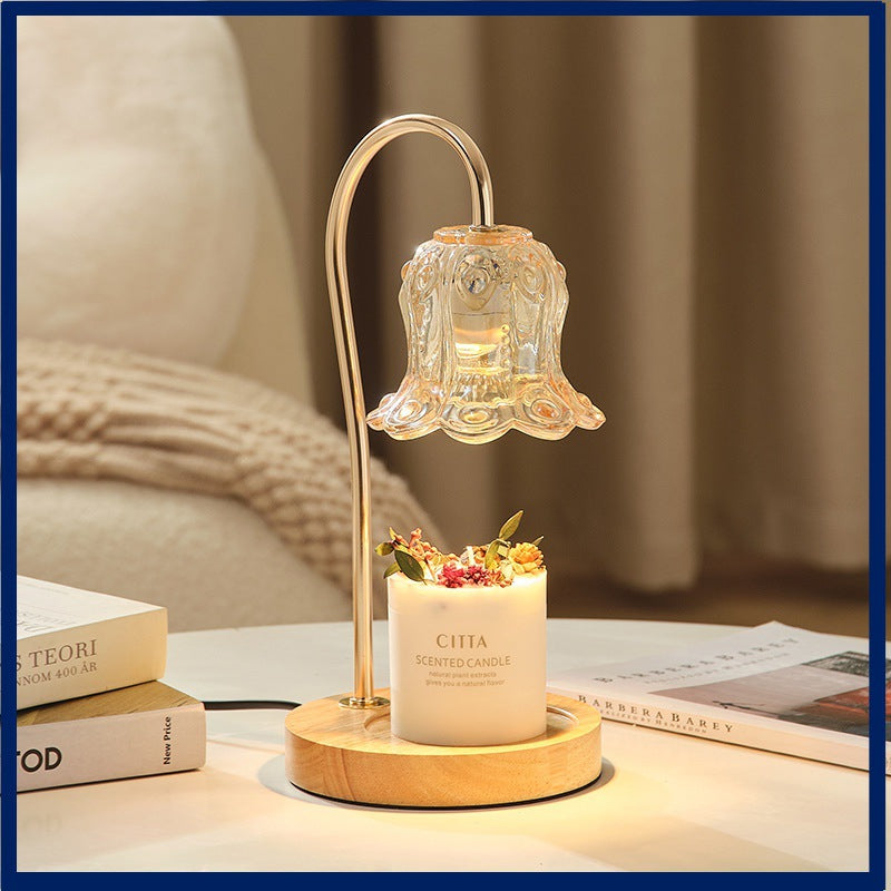 Lily of the Valley Wood Candle Warmer & Wax Melter Lamp