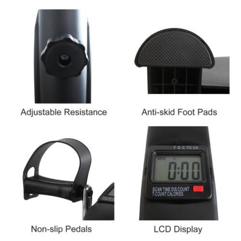 Mini Exercise Bike For Home Rehabilitation Training, With A Maximum Load Of 120 Kg And An Electronic Display And Instep Straps