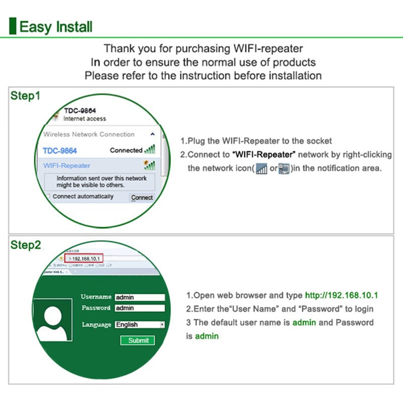 WiFi Signal Repeater & Amplifier – 300Mbps