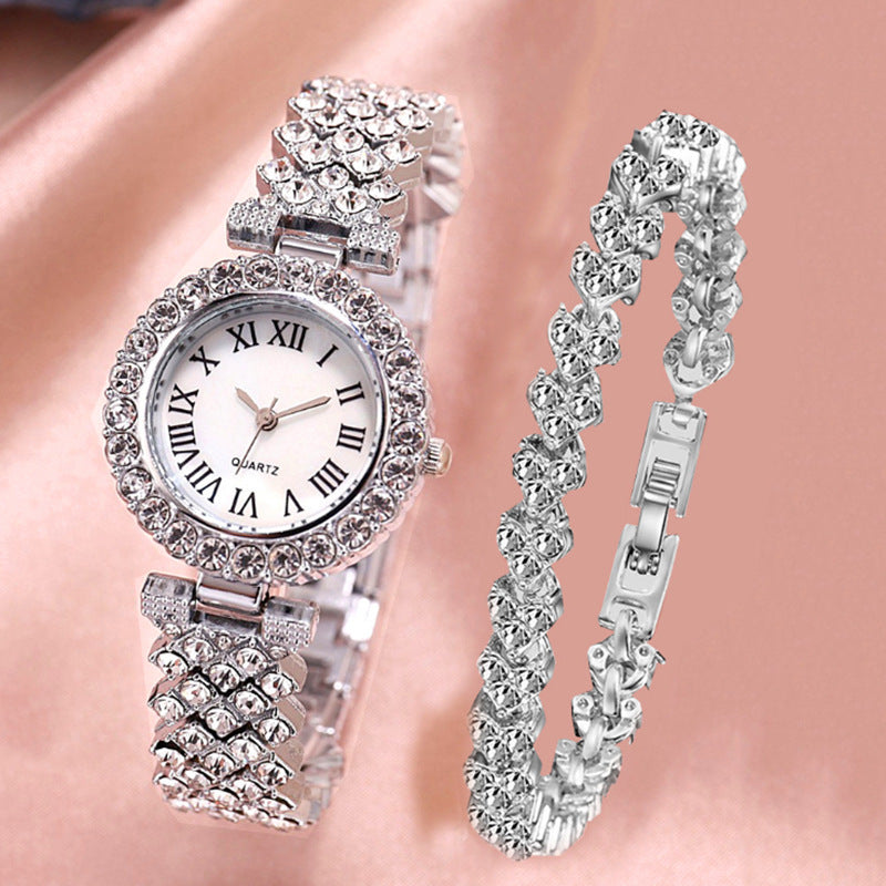 Women's Roman Diamond-Encrusted Watch