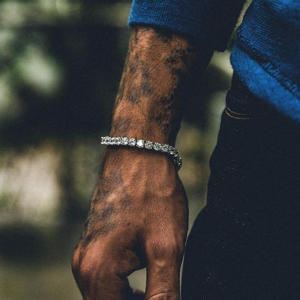 Iced Out Tennis Bracelet – Hip Hop Rhinestone Chain