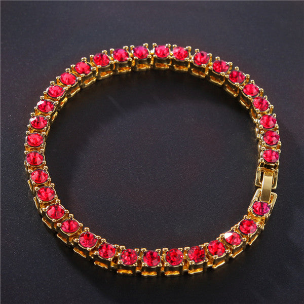 Iced Out Tennis Bracelet – Hip Hop Rhinestone Chain