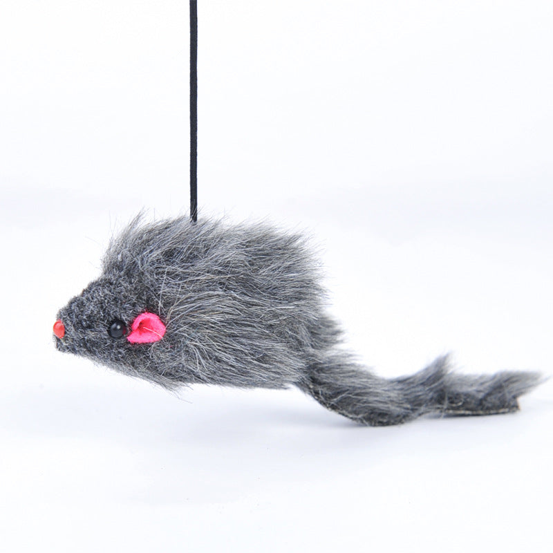 Telescopic Door-Hanging Cat Toy with Mouse