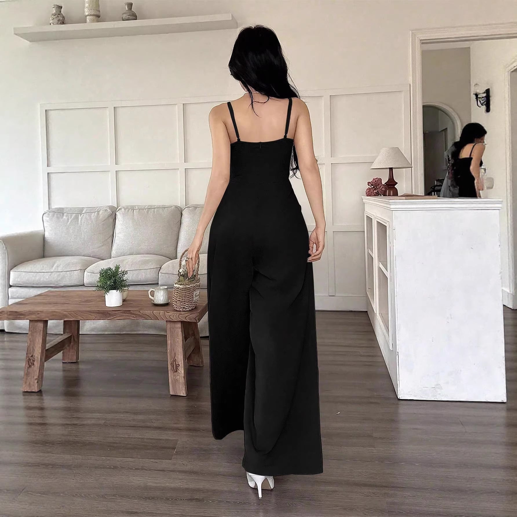 Curvy Style Light Luxury High-End Vibe Casual Jumpsuit
