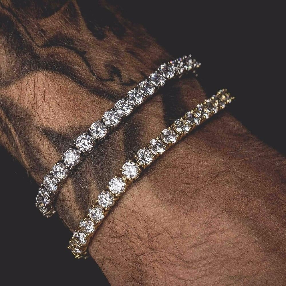 Iced Out Tennis Bracelet – Hip Hop Rhinestone Chain