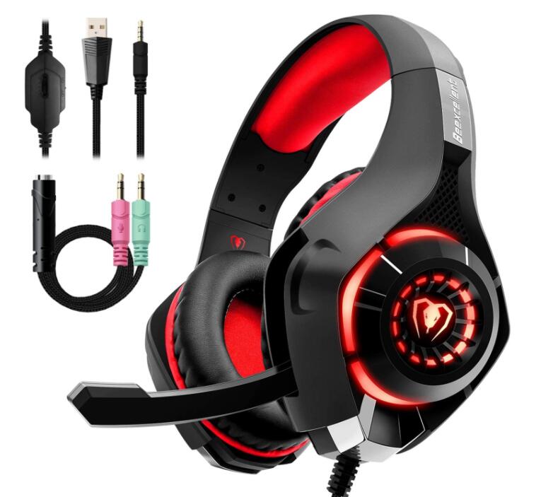 LED Gaming Headset with Mic – PS4, PC & Mobile