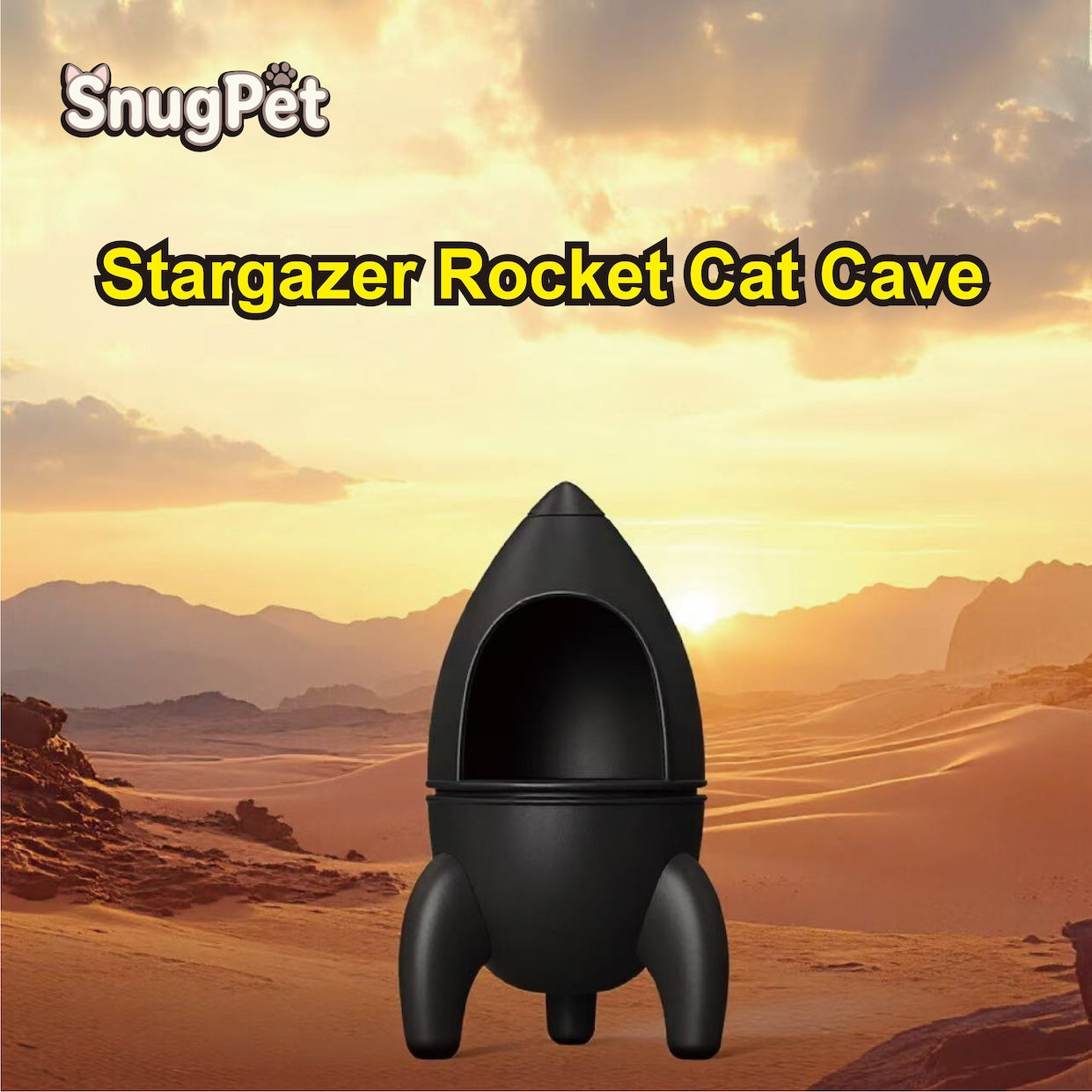 Single-layer Rocket-shaped Cat Caves