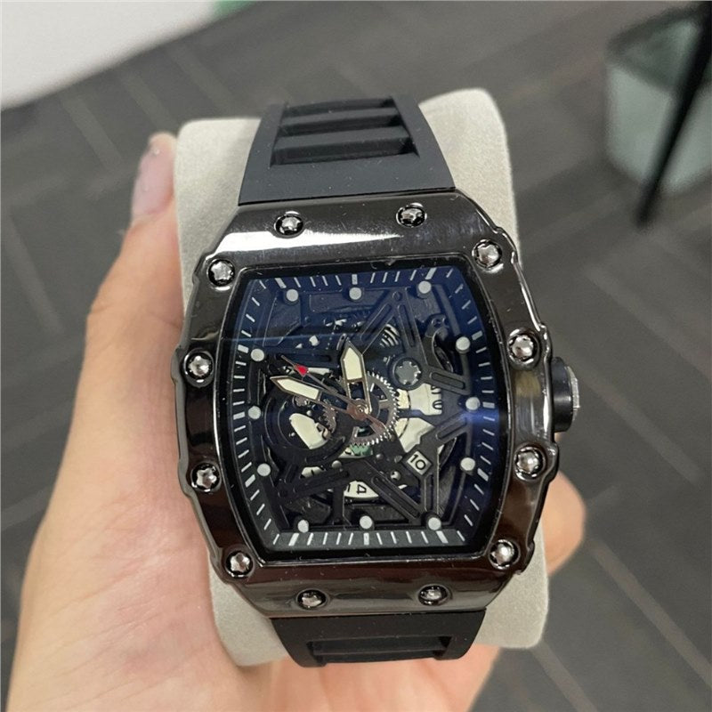 Men's Luminous Quartz Watch with Dual Calendar