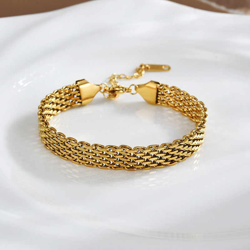 Women's Gold & Silver Chain Bracelet