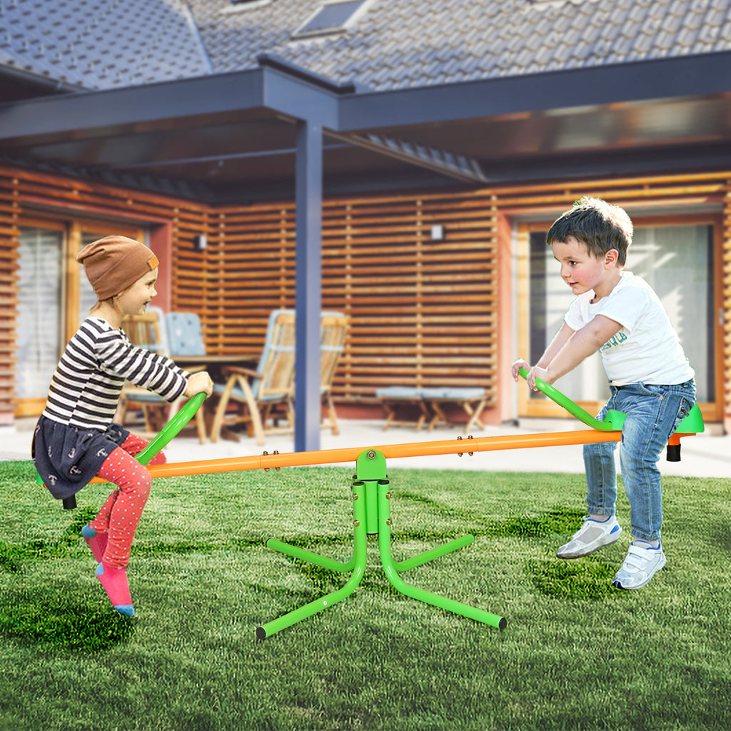 360 Degree Rotation Outdoor Kids Spinning Seesaw Sit Spin Teeter Totter Swivel Teeter
