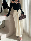 Women's Pearl Embellished Color-Block Sheath Dress