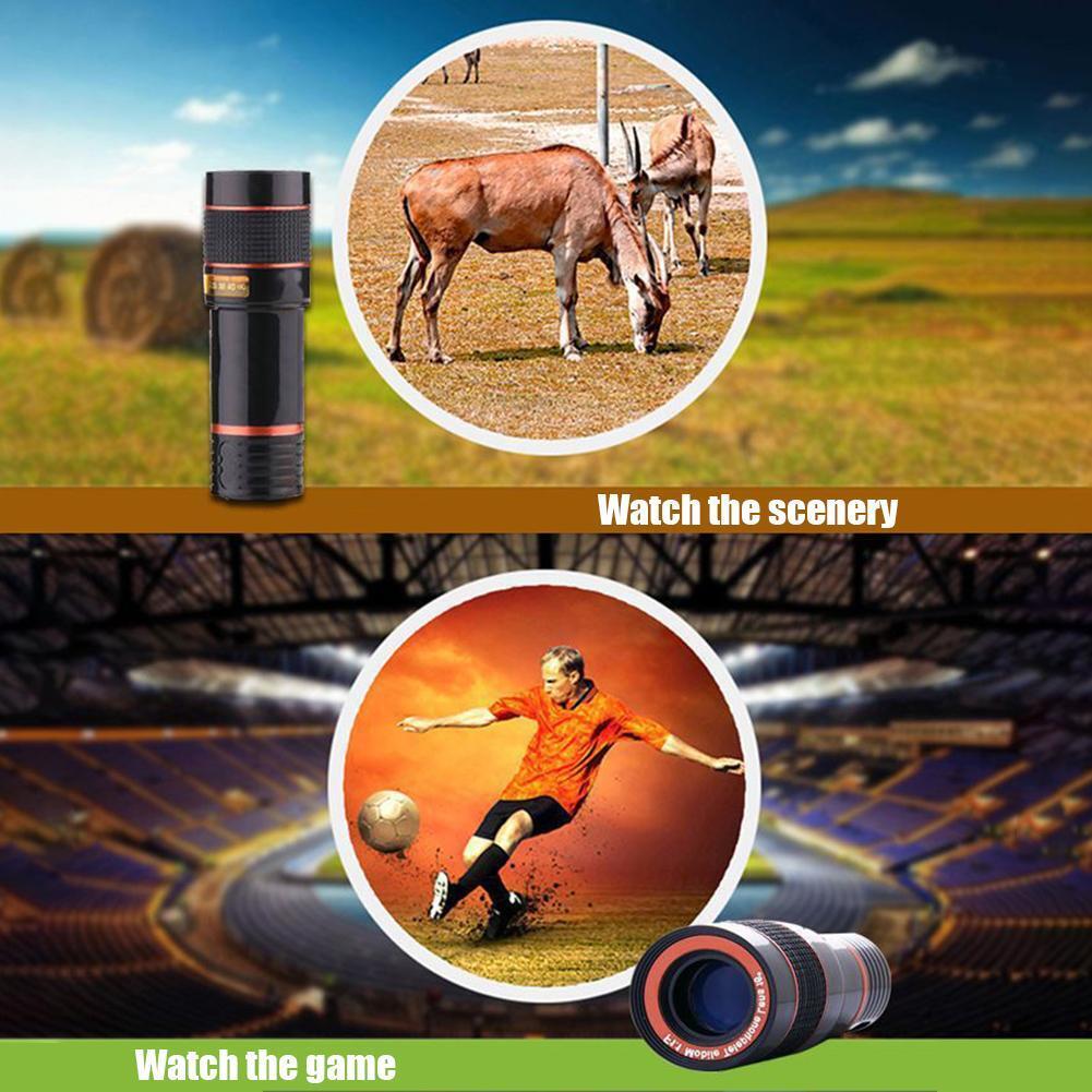 8X Optical Zoom Clip-On Telescope Lens for Smartphones