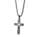Titanium Steel Cross Men's Necklace with Chain