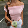 Fashionable Casual Off-shoulder Sweater With A Slanted Neckline