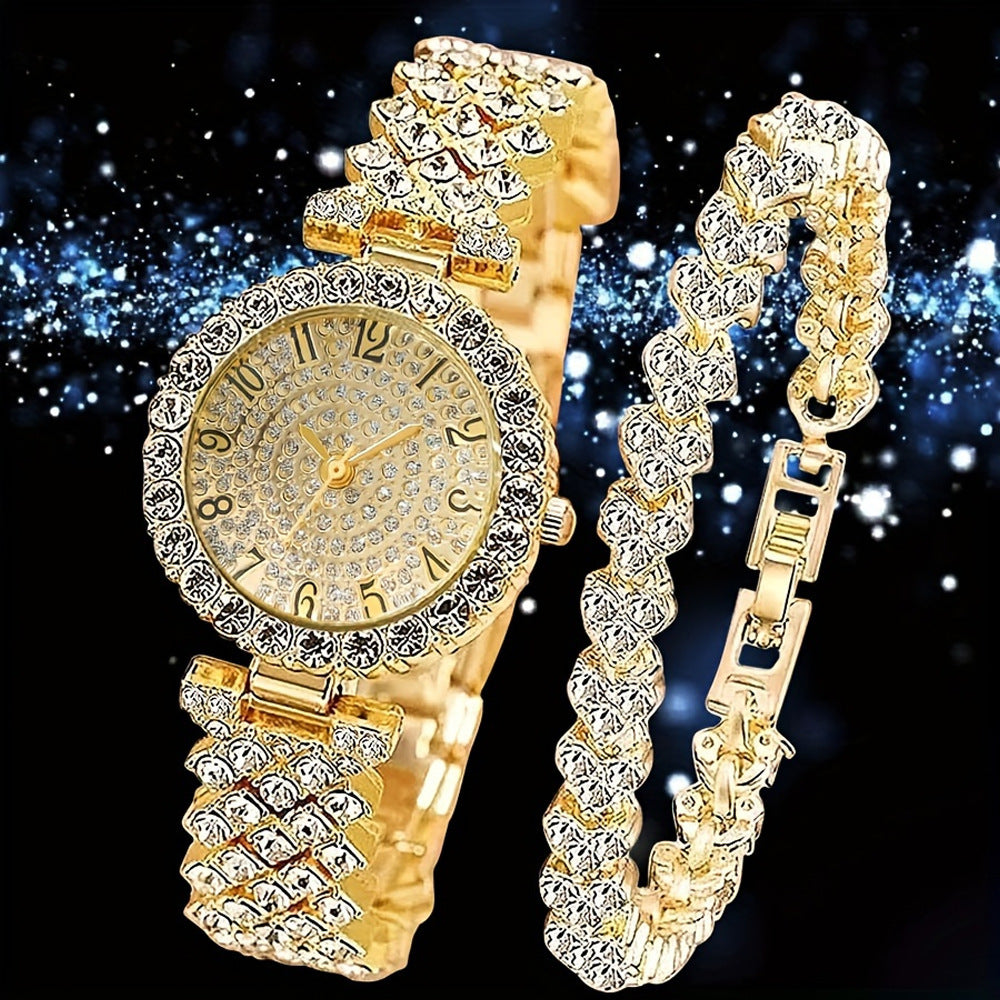 Women's Roman Diamond-Encrusted Watch