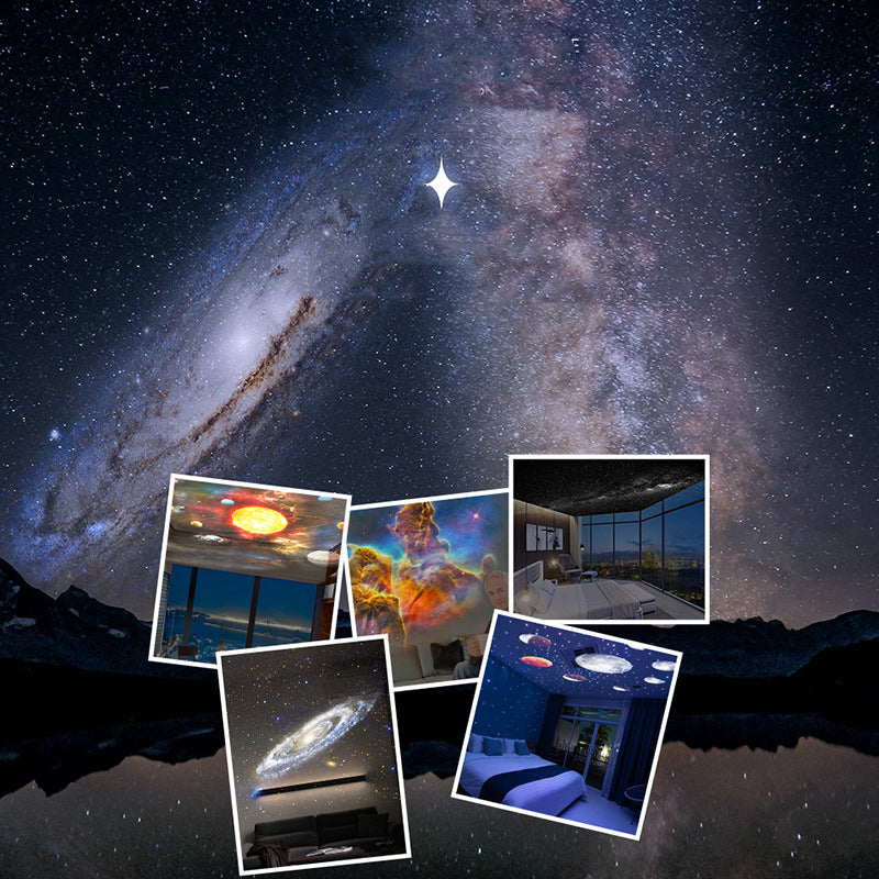 360° Rotating Galaxy Projector – Starry Sky Night Light for Bedroom & Events