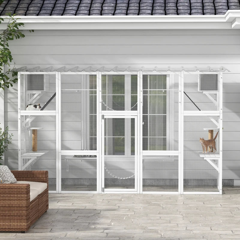 Cat Window Box , Large Catio With Shelves & Bridges, Outside Enclosure For Multiple Cats, Multiple Packages Shipped. Please Pay Attention To The Dimensions And Weight In The Details.