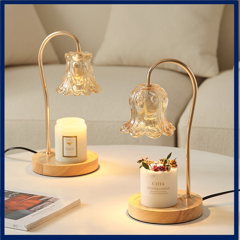 Lily of the Valley Wood Candle Warmer & Wax Melter Lamp