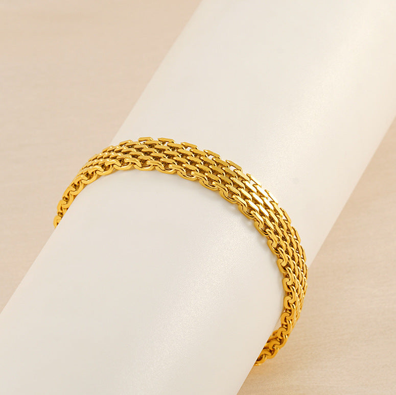 Women's Gold & Silver Chain Bracelet