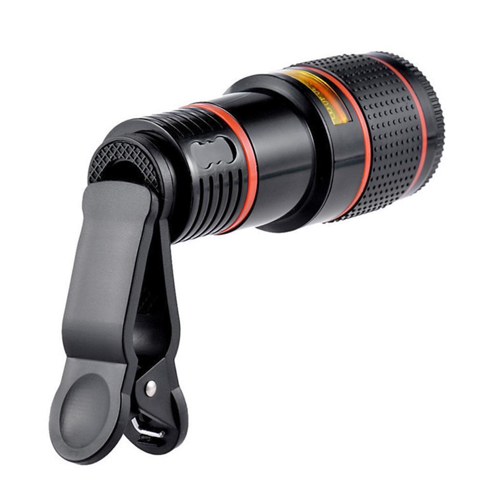 8X Optical Zoom Clip-On Telescope Lens for Smartphones