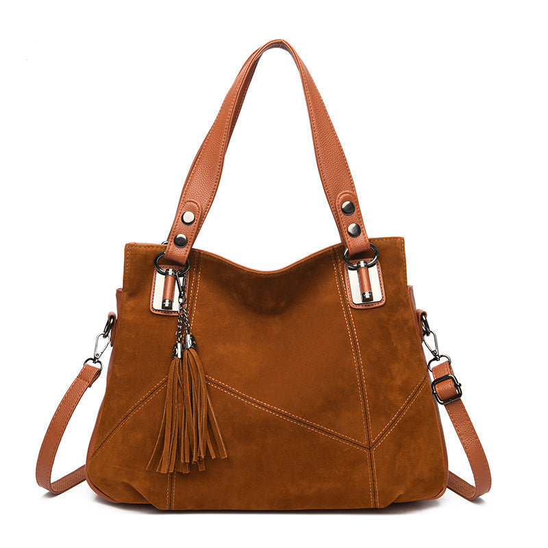 Women's Retro Tassel Suede Crossbody Bag