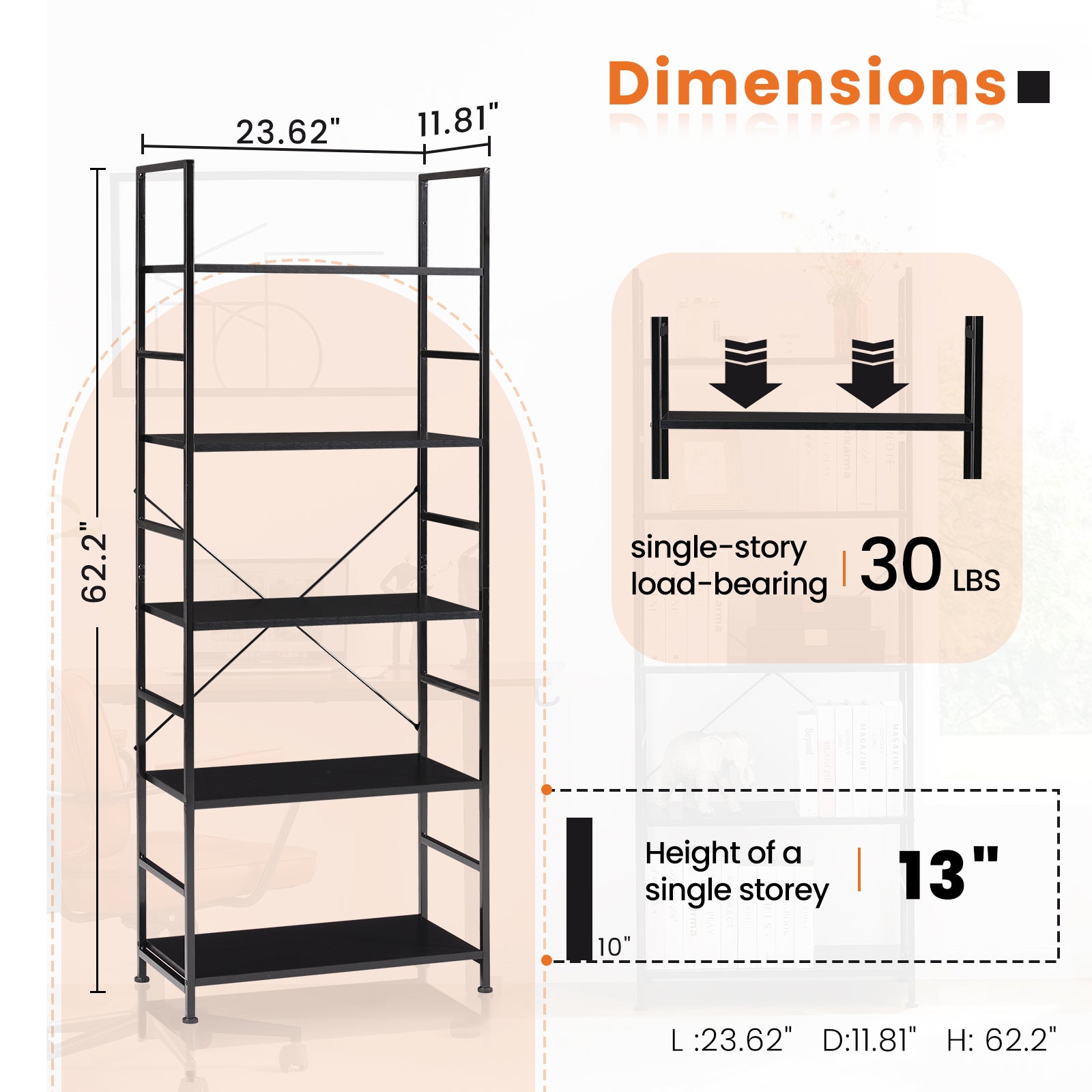5-storey Bookshelf