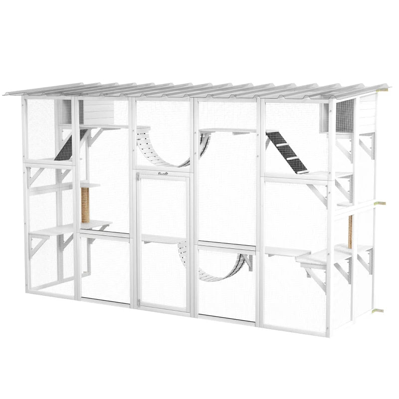 Cat Window Box , Large Catio With Shelves & Bridges, Outside Enclosure For Multiple Cats, Multiple Packages Shipped. Please Pay Attention To The Dimensions And Weight In The Details.