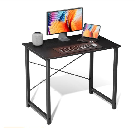 Computer Desk For Home Office, Modern Study Work Table Simple Style For Bedroom, Writing Desks With X-Shaped Reinforcement, Rust