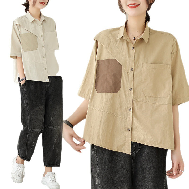 Summer Casual Plus Size Loose Womens Shirt