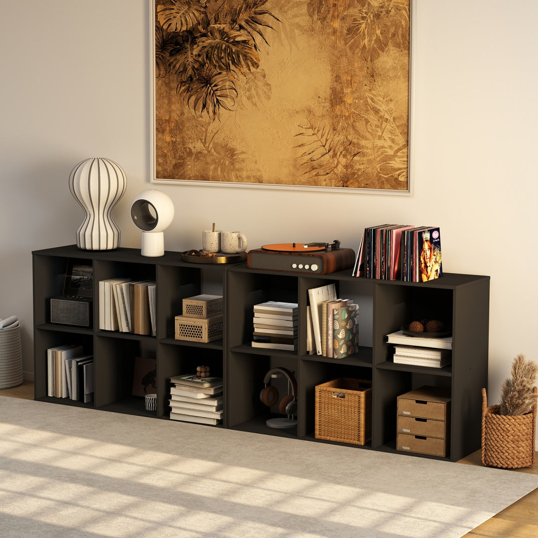 Cube Storage Organizer - Open Cube Bookshelf With Removable Back Panels, Display Storage Bookcase For Living Room, Bedroom, Entrance Hall