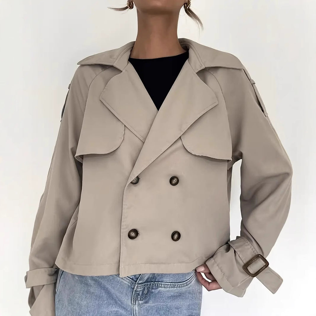 Designer Lapel Fashionable Versatile Outerwear