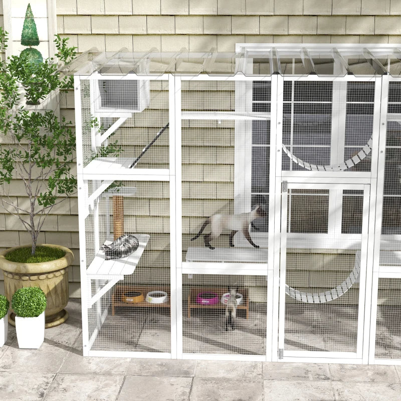 Cat Window Box , Large Catio With Shelves & Bridges, Outside Enclosure For Multiple Cats, Multiple Packages Shipped. Please Pay Attention To The Dimensions And Weight In The Details.