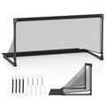 59" Portable Folding Soccer Goal (Size L, Black) - Heavy-Duty Metal Frame, Tear-Resistant PE Net