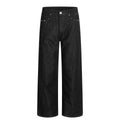 Spring Autumn High-End Relaxed Straight-Leg Denim Jeans With Rivets And Star Details