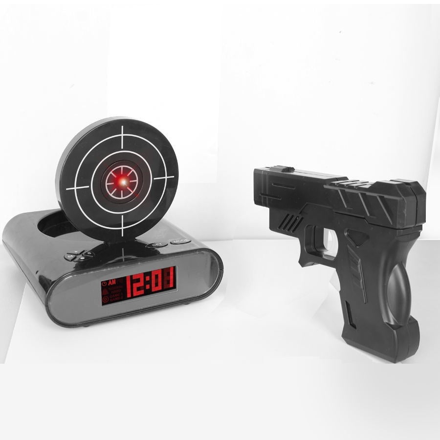 Laser Gun Alarm Clock – Fun Digital Desk Clock for Kids