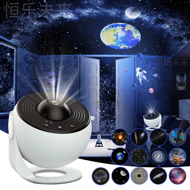 360° Rotating Galaxy Projector – Starry Sky Night Light for Bedroom & Events