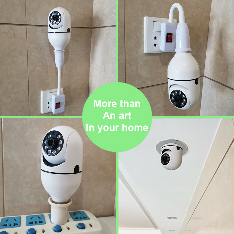 1080P WiFi Bulb Security Camera with 4X Zoom