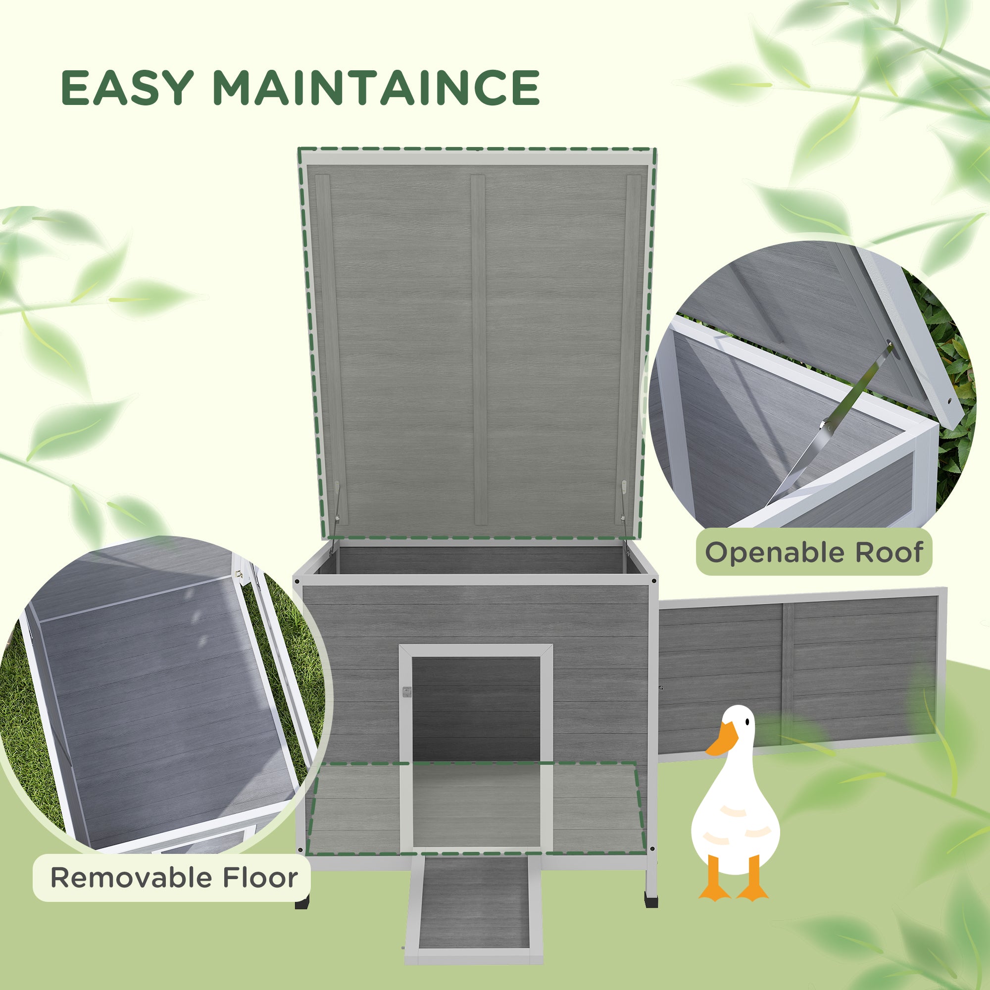 Wooden With Openable Roof Cage, Removable Floor
