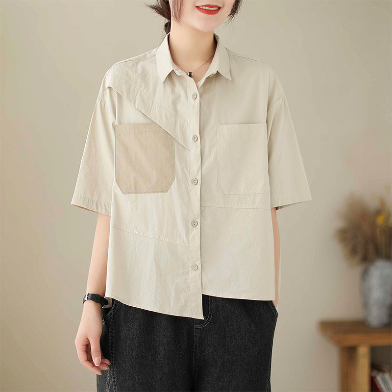 Summer Casual Plus Size Loose Womens Shirt