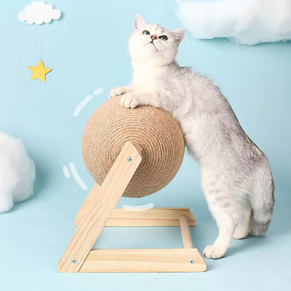 Sisal Cat Scratching Post with Ball Toy